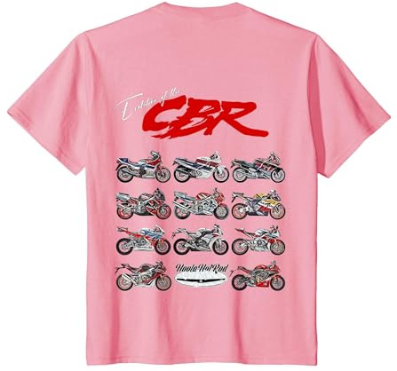Evolución del, CBR, Motocicleta, Moto, Motociclista, Sportsbike Camiseta, Niños, Rosado, 10 años