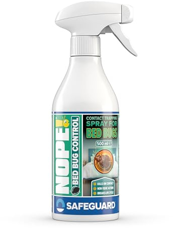 NOPE!® Control de Chinches | Spray Sin Pesticidas ni Biocidas (500ml) | Eliminación por Acción Mecánica No Tóxica | Seguro para Colchones, Somieres y Ropa de Cama | Sin olores persistentes