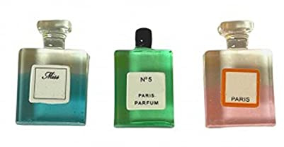 Dolls House 3 Bottles of Ladies Perfume Miniature Bedroom Shop Accessory 1:12