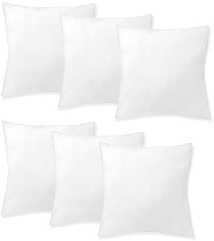 HOME MERCURY- Relleno de Cojines Pack2/4/6, Fibra Hueca Siliconada de Alta Recuperación, Antialérgico, Mullido, Indeformable, Mullido, Suave Adaptable a Todas Las Fundas. (40x40cm, Pack 6)