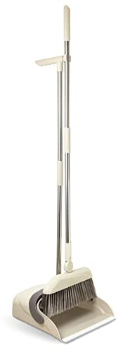 Maximex Ensemble de Balayage d'angle Rotatif à 180 ° – Pelle à poussière rotative à 180° avec Long Manche télescopique et Support magnétique, Acier Inoxydable, 113 x 28 x 27 cm, Gris