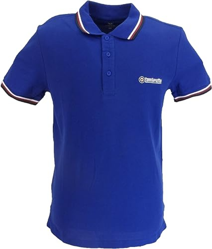 Lambretta Camisas polo con punta para hombre, Azul Soda, M