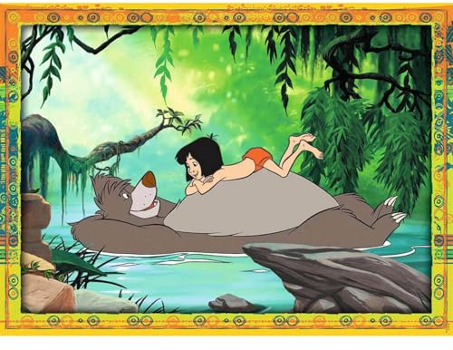 Nathan - Puzzle Enfants - 250 pièces - Le Livre de la Jungle - Disney - Filles ou garçons dès 8 Ans - Puzzle de qualité supérieure - Carton épais et résistant - Livre de la Jungle - 86222