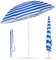 Crystals 1.7m Garden Parasol Outdoor Tilt Umbrella, Parasol UV Canopy Patio Sun Shade Umbrella for Garden (Blue)