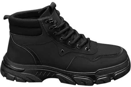 Boot Homme Cuir Chaussures Randonnée Homme Boots Homme Cheville Confort Bottine de Neige Légère et Mode Promenades Voyages Sneakers Imperméable Antidérapant Baskets Montante Homme Bottines Moto Homme