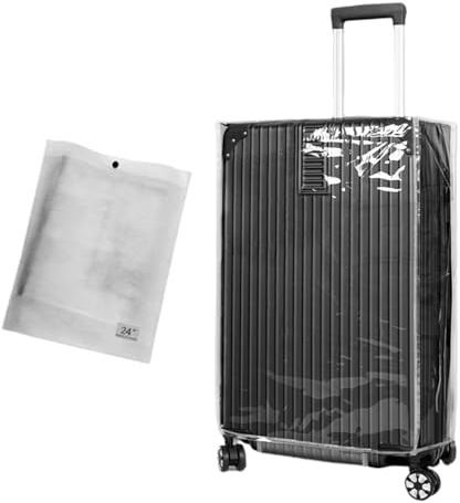BYYLECL Resväska överdrag skydd transparent PVC bagageöverdrag 45 – 76 cm resväska skyddskåpa för hjul bagage 76 cm – transparent