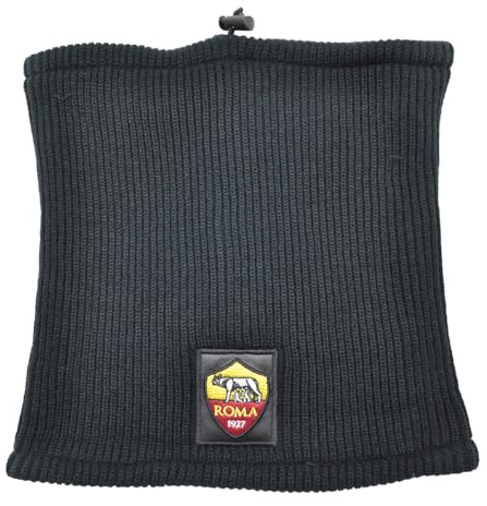 Scaldacollo a Maglia con patch pelle ricamato AS ROMA Prodotto Ufficiale 163464