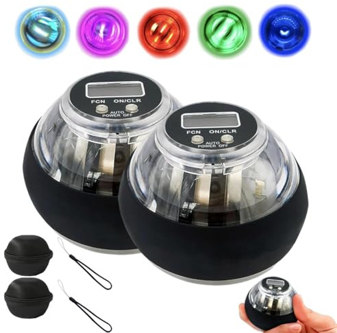 Hand Exerciser, Adjustable Resistance Torque Ball with LCD Counter, Gyroscopic Wrist Trainer for Forearm Strength, Ideal for Men and Women