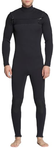 Muta in neoprene da 3 mm con zip frontale, per immersioni e surf, per uomini e donne, L, colore nero
