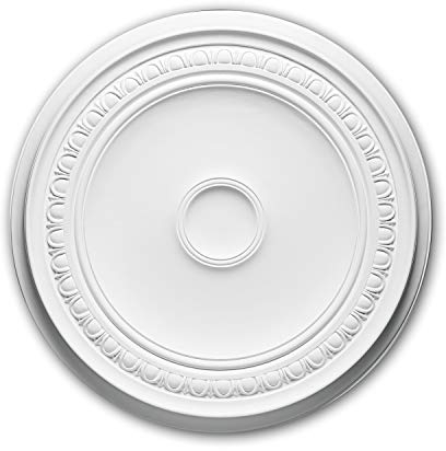 PRO[f]home® - Ceiling Rose 156031 Ceiling Decoration Medallion Rosette Decorative Element Timeless Classic Design White Ø 61.5 cm Profhome