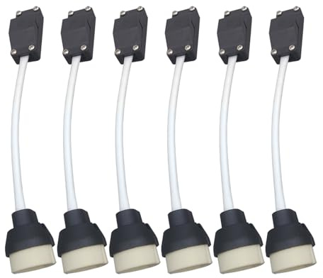 6 Piezas Soporte Lámpara GU10 Cerámica con Cable y Terminal
