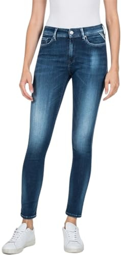 REPLAY WHW689 Luzien White Shades Jeans, Medium Blue 009, 25W / 28L para Mujer