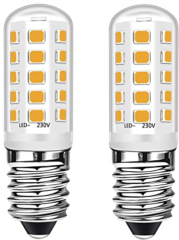 Brantoo E14 LED Kerzenbirnen 3W Entspricht 40W Halogenbirnen, Warmweiß 3000K, E14 SES Kleine Edison Schraub Glühbirnen für Gefrier Dunstabzugshaube, Kein Flimmern, Kein Dimmbar, AC 220-240V, 2er Pack