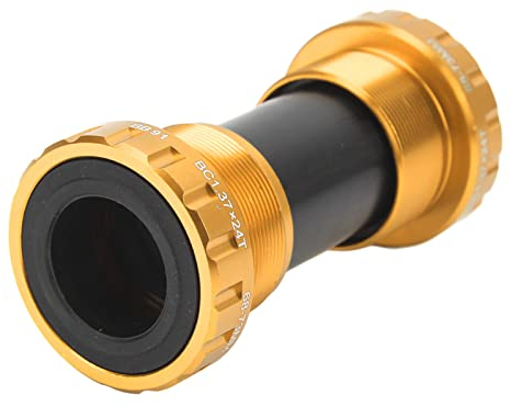 Alomejor Fahrräder Tretlager Fahrrad Tretlager mit Gewinde CNC Bearbeitung BB91 Mountainbike Tretlager(Gold)
