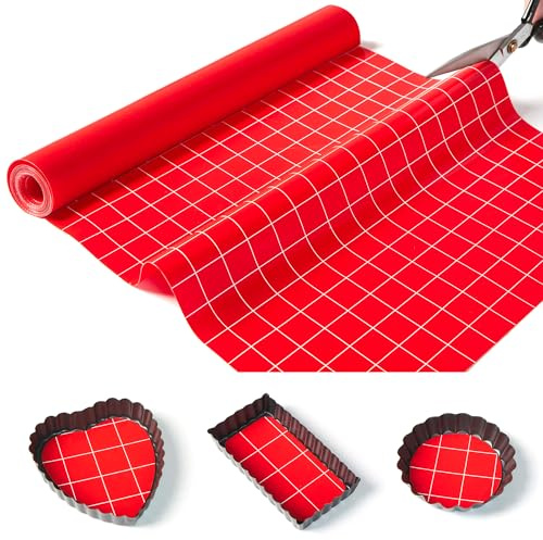 EuChoiz Silicone Baking Mat Roll 16IN*5FT Free Cutting, Non-Slip Pastry Mat, Non-Stick Reusable Air Fryer Liner, Oven Liners, Freeze Dryer Mat, Easily Cut to Size Fit All Ovens Pans Tins Dishes