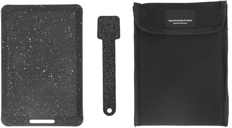 HEEPDD Rectangular Non-Stick Grill Pan, Black Portable BBQ Hot Griddle Plate for Gas hob with Handle, 7.8 x 5.2 Inches, for Indoor Outdoor Camping BBQ