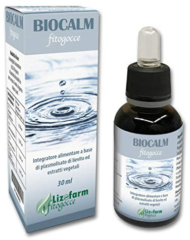 Biocalm Fitogocce | Integratore naturale per la qualità del sonno e il relax | Valeriana, Passiflora, Menta, Plasmolisato | 30 ml - Gocce Orali