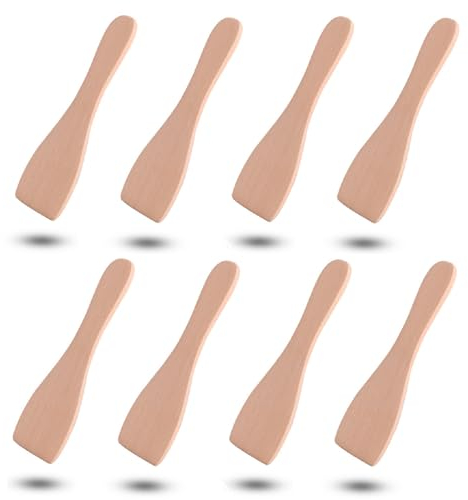 Raclette Schaber, Holzschaber, Raclettespachtel, 8PCS Raclettekratzer Racletteschieber Raclette Pfännchen Küchenutensilien für Antihaft Pfannen Käse Grills Gourmet Bretter Bratpfannen Fondue
