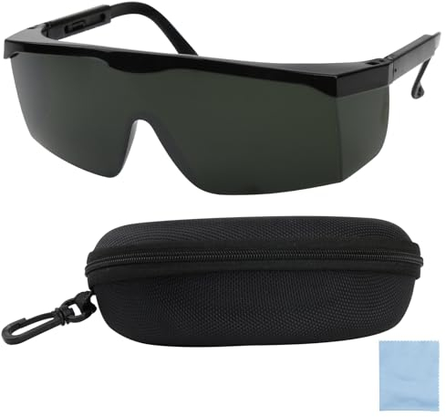 Sangcca Lunettes de Protection Laser et Lumière Pulsée, IPL 190-540nm Lunettes de Sécurité Laser, Lunette Protection UV, Lunette de Protection Travail pour Epilation au Laser et Lumière Pulsée