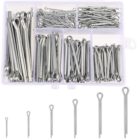 230 Stück Splinte Sortiment Sicherungssplinte Cotter Pins Edelstahl Splinte Set Für Splinte In 6 Größen Mit Aufbewahrungsbox Für Autos, Rasenmäher, Wohnmobile, Gartengeräte