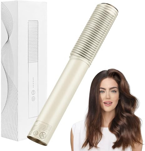 Spazzola Lisciante e Arricciare per Capelli, Banaone 2 in 1 Piastra per Capelli Professionale Agli Ioni, Tecnologia di Riscaldamento in Ceramica PTC, 5 Temperature, 140°C-200°C, Anti-Scottatura