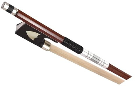 principiante Práctica Arco Violín Arco de violín tamaño completo 4/4 barra de arco de violín de madera núcleo de fibra de carbono cuero híbrido instrumentos de cuerda ligeros