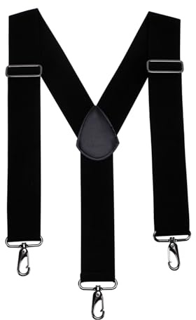 GNEGNI LIFE Herren Hosenträger mit 3 Robusten Karabinerhaken - Stufenlos Verstellbar,5 cm Breit, Elastisch Y-Form, Universalgröße