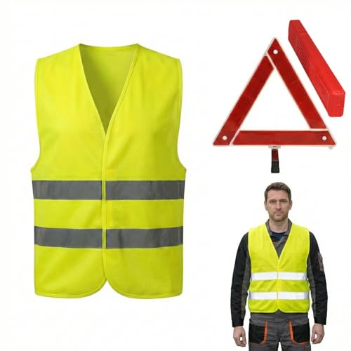 KOQAIIZ Triangolo Auto Omologato, Kit Emergenza Auto, per Automobile Moto Camper Avvertimento