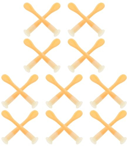 Ipetboom Lot de 20 Applicateurs pour Lentilles de Contact Ventouse, Bâtonnets Jaunes en Plastique Léger, Outil Portable D’aide Retrait la Pose, Accessoire Hygiénique