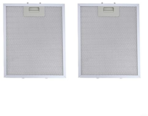 Sandyseptember Paquete de 2 filtros de grasa de aluminio lavables, para campanas extractoras RANGEMASTER compatibles con múltiples modelos de campana extractora de 30 cm x 25 cm