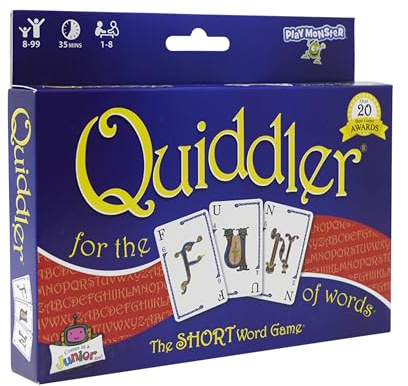 Quiddler Card Games for Kids - Playing Cards Word Games, Deck of Cards, Fun Family Games for Kids and Adults, Game Night, Travel Games, Multi-Player, Ages 8+