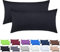 NatureMark 2er Set Jersey Kissenbezüge – Elastisch, weich, atmungsaktiv und hautfreundlich – Waschbare Kissenhülle - 40x60 (ideal für Nackenkissen) – Schwarz