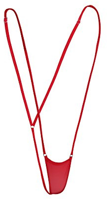 iiniim Sling Shot Micro Bikini para Mujer Traje de Baño Una Pieza Teddy Body G-String Thong Bikini Ropa de Baño Playa Mar Nightwear Rojo Talla única