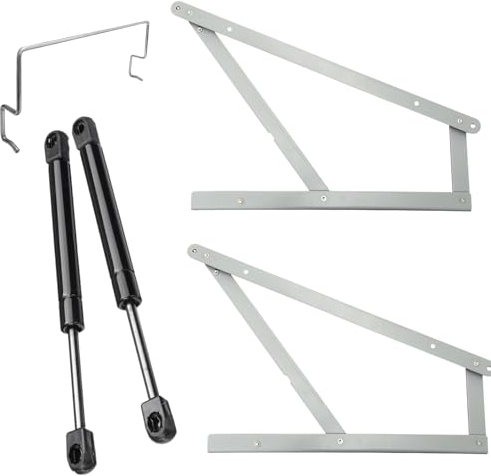 Komplettes Set zum Anheben des Bettes mit Bettkasten. Trapez + Gaskolben + Matratzenstopper (französisches Bett)