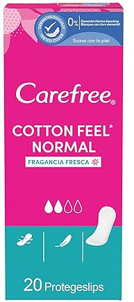 Carefree Salvaslip Cotton Fragranza Fresca 20 pezzi 63 g - Confezione da 1