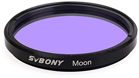 Svbony 2 Teleskopfilter, Mondfilter für Teleskopokulare, Metallrand und Glaslinse, Reduziert Blendung zur Verbesserung der Definition in der Mondplanetenbeobachtung