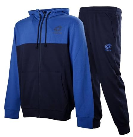 Lotto Tuta Uomo in Felpa Estiva, Completa, Tuta Sportiva Uomo, Morbida per il tuo massimo comfort (8023 T. UNITA BLU, 4XL)