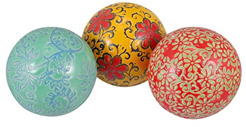 Homoyoyo Décoratives en Céramique Porcelaine 3 Pièces Flottantes Colorées pour Vase Aquarium Bassin Décoration Intérieure et Extérieure Surface Lisse 10 Cm Présent pour Garçon et Filles