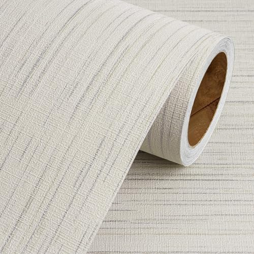 Livelynine Taupe Grasscloth Peel and Stick Wallpaper Textured Neutral Faux Grasscloth Contact Paper 15.8X78.8 Beige Grey Removable Grass Cloth Wallpaper Rolls for Walls Bathroom RV Camper Prepasted