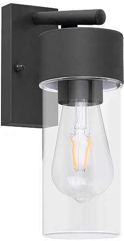 qfzwj Applique Murale Exterieur,Moderne E27 Base Lampe Murale,IP44 Etanche Luminaire Exterieur,Gris foncé Eclairage exterieur pour Porte Couloir Salon Chambre