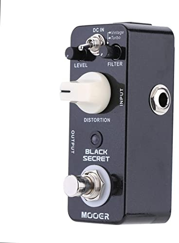 HUIOP Black Secret Micro Mini distorsion elektrisk gitarr effektpedal True Bypass