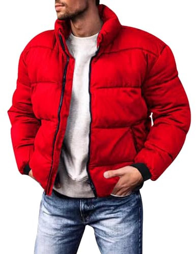 KONG JIMFAN Übergangsjacke Herren Gym Jacke Fleece-Weste Puffer Jacke Herren Strickfleecejacke Herren Strickjacke Lang Arbeitspullover Herren Fahrradponcho Weiße Winterjacke Herren(Rot,XL)