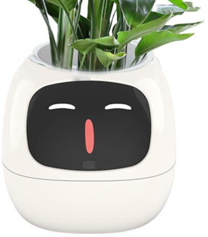 Dtaigou Smart Planter Pot - Smart Pet Planter | Adorable Plant Companion with Rich Gesture Interaction, Plant Robot, Make Raising Plants Easy and Fun