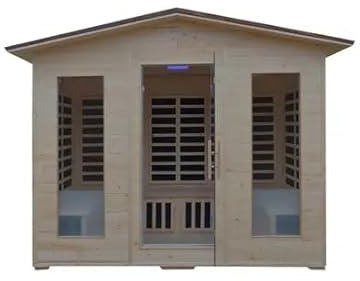 Bagno Italia Sauna infrarossi 250×150 cm da esterno con 14 piastre cromoterapia radio bluetooth