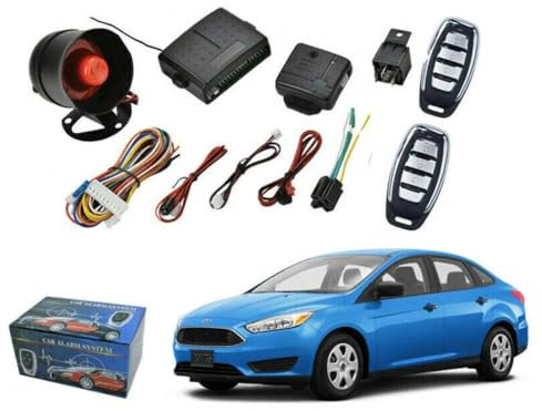 Generico Kit Allarme Antifurto Universale per Auto, Furgone, Camper - 2 Telecomandi Antirapina - 15W Sirena - Inclusi Cavi e Rele' - Manuale di Installazione in Inglese
