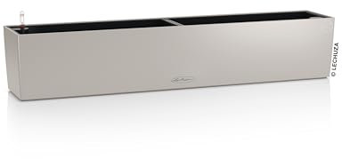 LECHUZA-Pflanzgefäß BALCONERA Color 100 sandbraun, Balkonkasten mit Bewässerungssystem, Wasserstandsanzeiger und Pflanzeinsatz, Matte Oberfläche, 99 x 19 x 19 cm, 15917