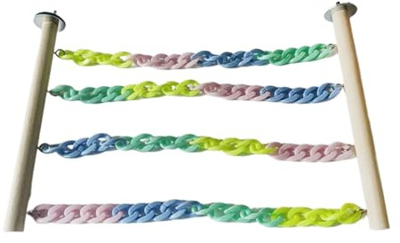 Harilla Jouet d'escalade pour Planeurs de Sucre, chaînette colorée Robuste à Suspendre, Accessoires de Cage, balançoire pour Petits Animaux (,