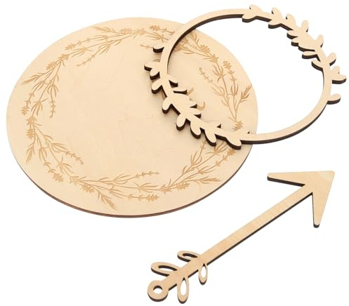 GAROZATION Cartes d'Annonce de Naissance en Bois Disques Jalons pour -Né et Accessoires Photo pour Premières Étapes