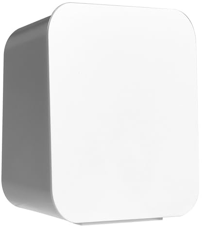 HELEVIA Caja de Almacenamiento de Bastoncillos de Algodón para Pared, Contenedor Montado en la Pared Adhesivo sin Rastro a Prueba de Polvo con Tapa para Bolsas de Basura de Baño