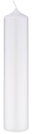 Altarkerzen Farbe Weiß 400 x 80 mm - Kerze - Unparfümiert - Wohnraumdekoration